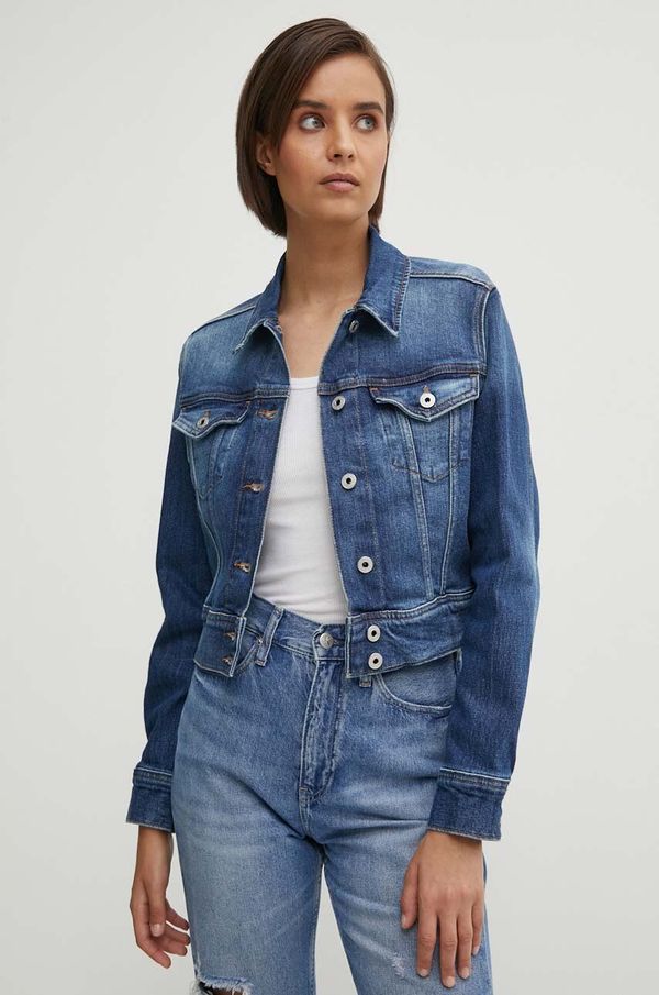 Pepe Jeans Traper jakna Pepe Jeans CROPPED JACKET za žene, boja: tamno plava, za prijelazno razdoblje, PL402431HV3