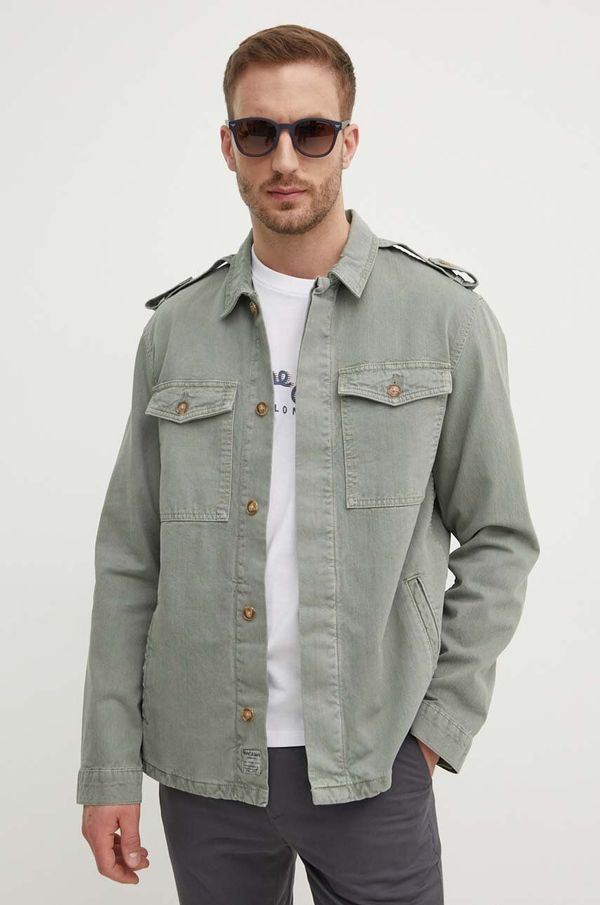 Pepe Jeans Traper jakna Pepe Jeans EATON COLOUR FIELD JACKET za muškarce, boja: zelena, za prijelazno razdoblje, PM403000