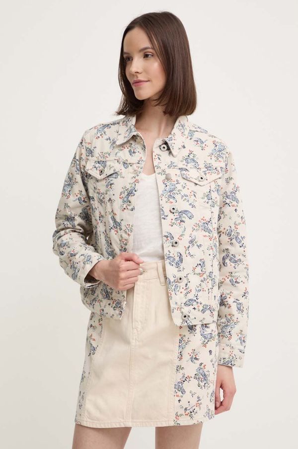 Pepe Jeans Traper jakna Pepe Jeans REGULAR JACKET PAISLEY za žene, boja: bež, za prijelazno razdoblje, PL402409