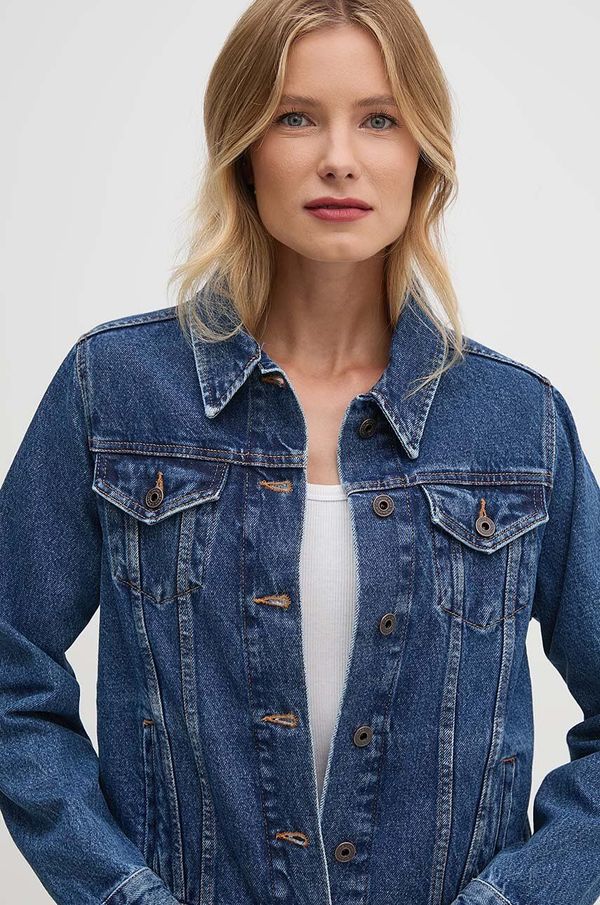 Pepe Jeans Traper jakna Pepe Jeans REGULAR JACKET za žene, boja: tamno plava, za prijelazno razdoblje, PL402432CT9