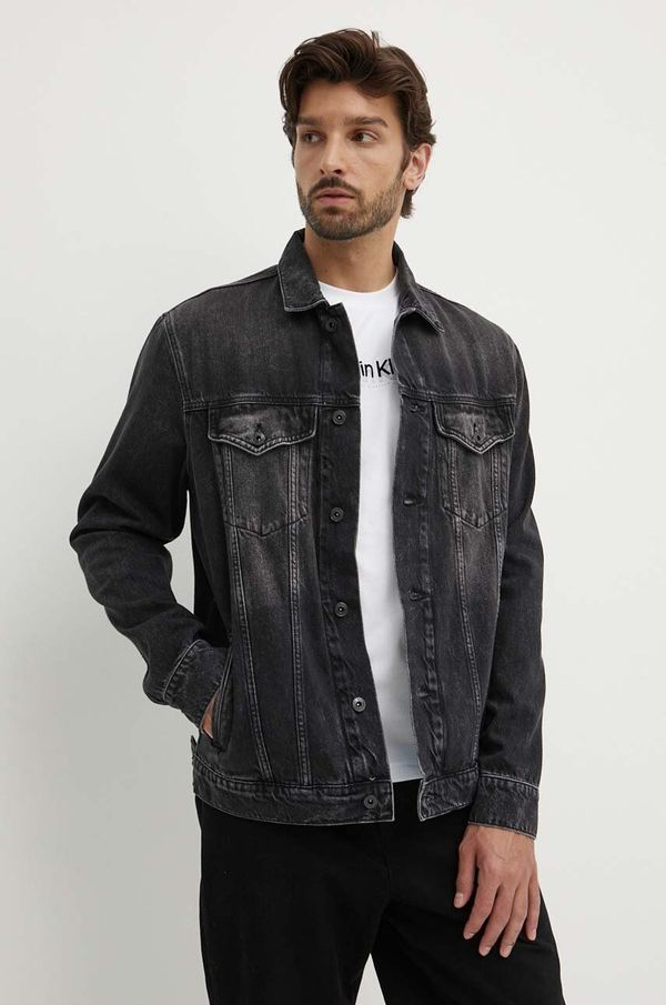 Pepe Jeans Traper jakna Pepe Jeans RELAXED JACKET za muškarce, boja: crna, za prijelazno razdoblje, PM402972XH7