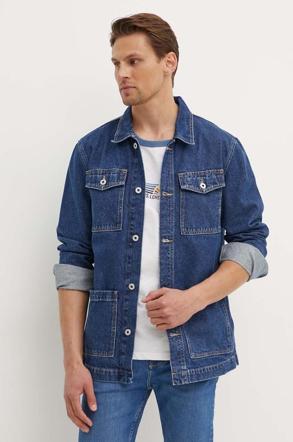 Pepe Jeans Traper jakna Pepe Jeans WORKER za muškarce, boja: tamno plava, za prijelazno razdoblje, PM403003HW5