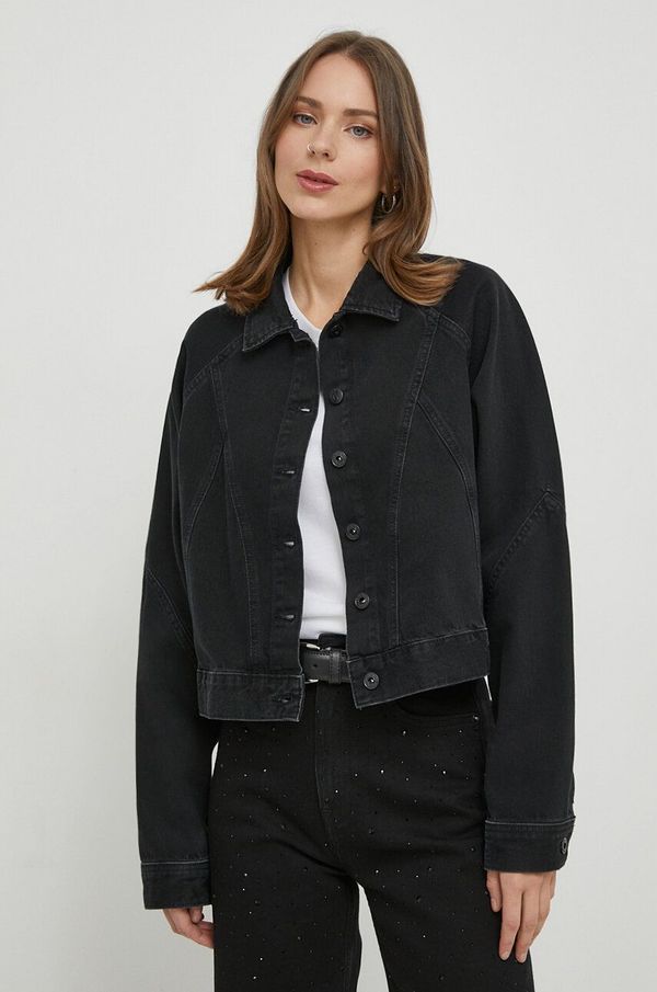Pepe Jeans Traper jakna Pepe Jeans za žene, boja: crna, za prijelazno razdoblje
