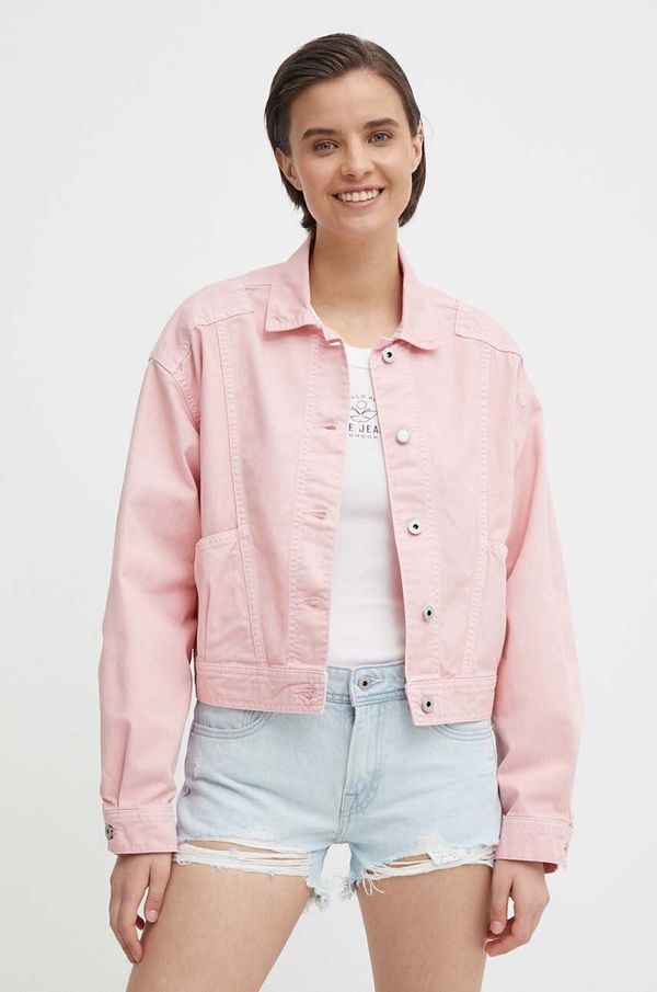 Pepe Jeans Traper jakna Pepe Jeans za žene, boja: ružičasta, za prijelazno razdoblje