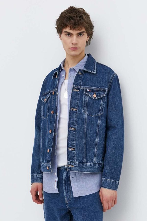 Tommy Jeans Traper jakna Tommy Jeans za muškarce, boja: tamno plava, za prijelazno razdoblje