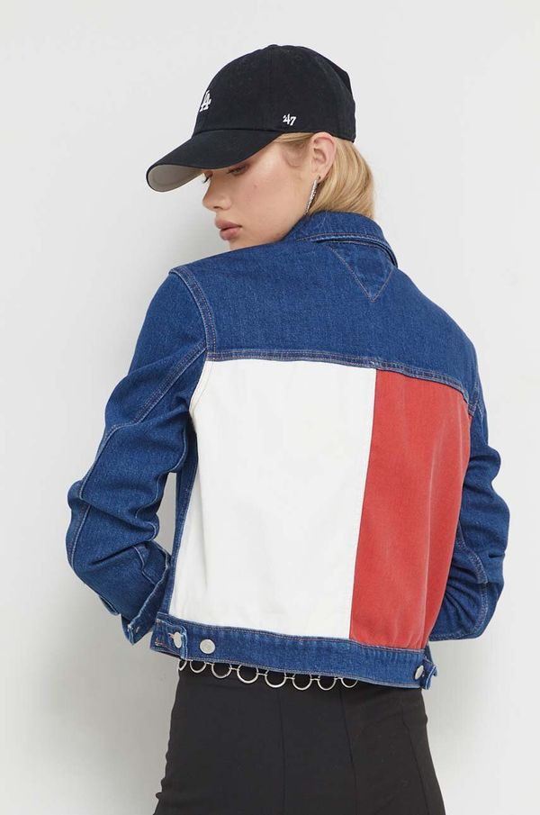 Tommy Jeans Traper jakna Tommy Jeans za žene, boja: tamno plava, za prijelazno razdoblje