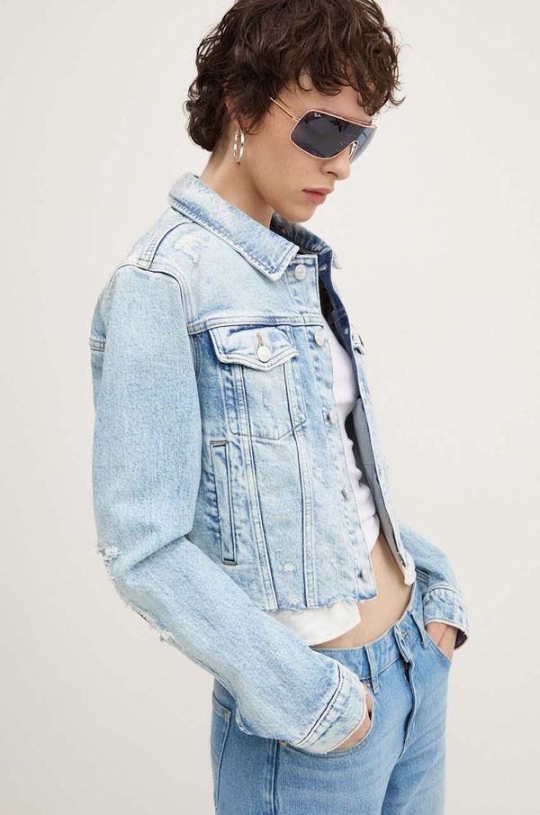 Tommy Jeans Traper jakna Tommy Jeans za žene, za prijelazno razdoblje, DW0DW18555