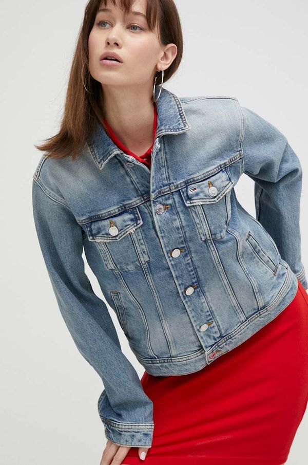 Tommy Jeans Traper jakna Tommy Jeans za žene, za prijelazno razdoblje, oversize