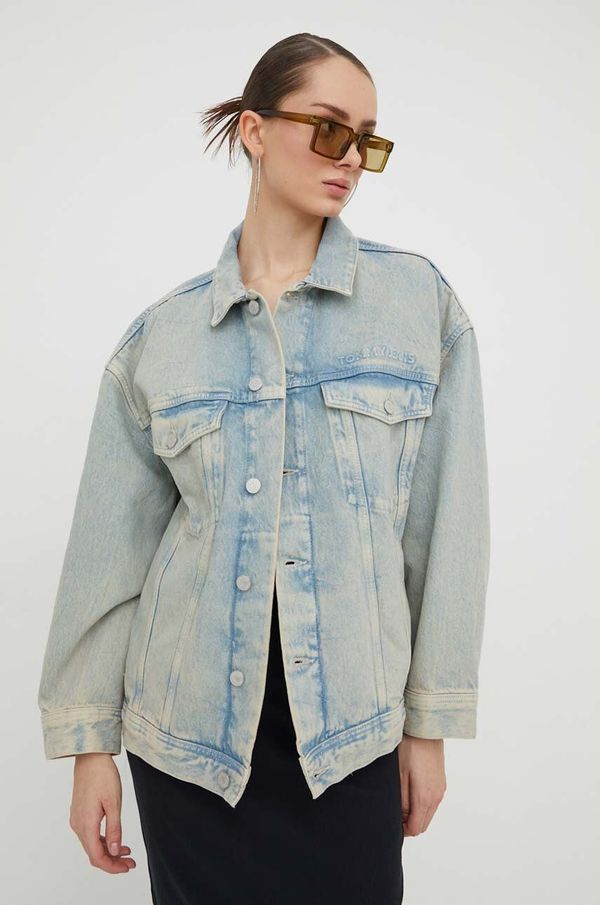 Tommy Jeans Traper jakna Tommy Jeans za žene, za prijelazno razdoblje, oversize