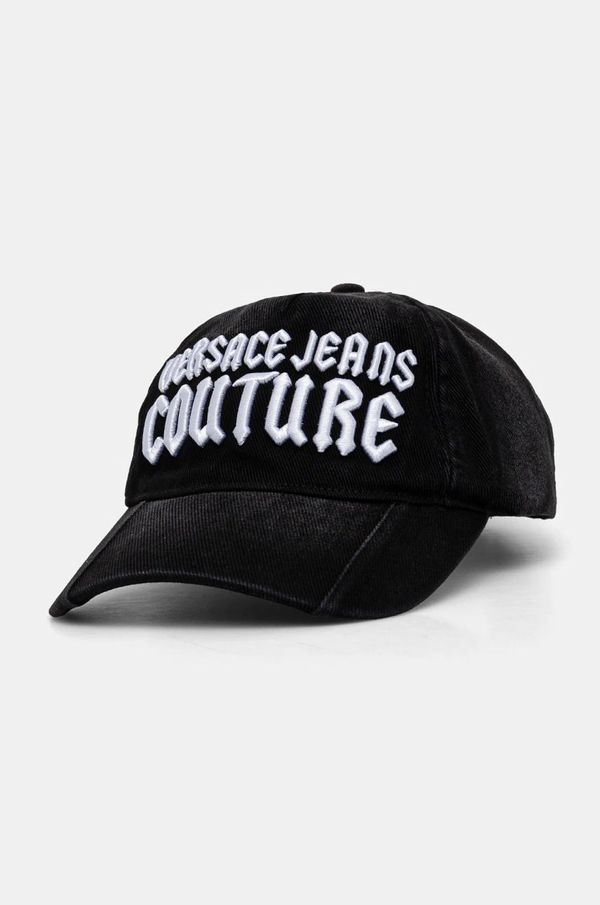 Versace Jeans Couture Traper kapa sa šiltom Versace Jeans Couture boja: crna, s aplikacijom, 77GAZK56 ZG298