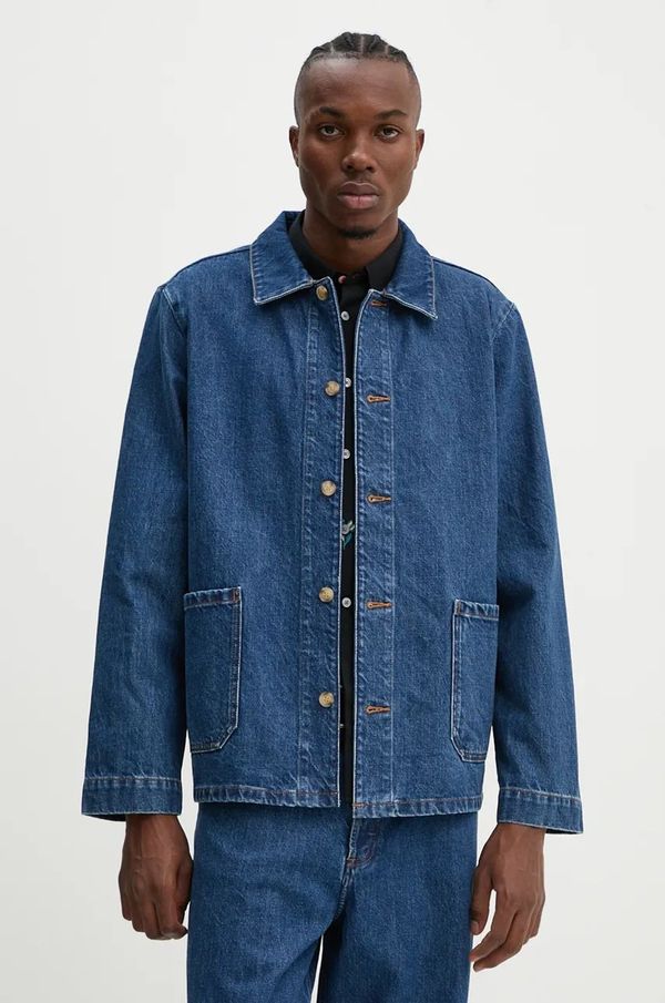 A.P.C. Traper košulja A.P.C. veste kerlouan logo za muškarce, boja: tamno plava, regular, s klasičnim ovratnikom, COHTD.H03205