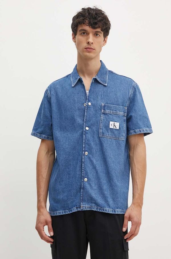 Calvin Klein Jeans Traper košulja Calvin Klein Jeans za muškarce, regular, s klasičnim ovratnikom, J30J325748
