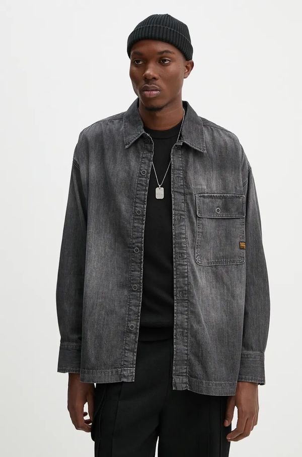 G-Star Raw Traper košulja G-Star Raw za muškarce, boja: siva, relaxed, s klasičnim ovratnikom, D25517-D540
