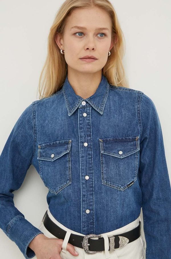 G-Star Raw Traper košulja G-Star Raw za žene, slim, s klasičnim ovratnikom