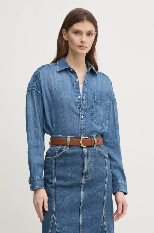 Polo Ralph Lauren Traper košulja Polo Ralph Lauren za žene, relaxed, s klasičnim ovratnikom, 211969398