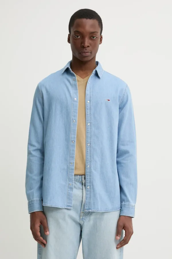 Tommy Jeans Traper košulja Tommy Jeans za muškarce, regular, s klasičnim ovratnikom, DM0DM21146