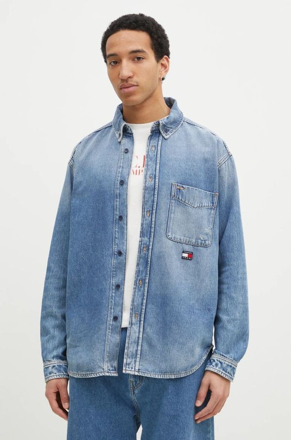 Tommy Jeans Traper košulja Tommy Jeans za muškarce, relaxed, s button-down ovratnikom, DM0DM20650