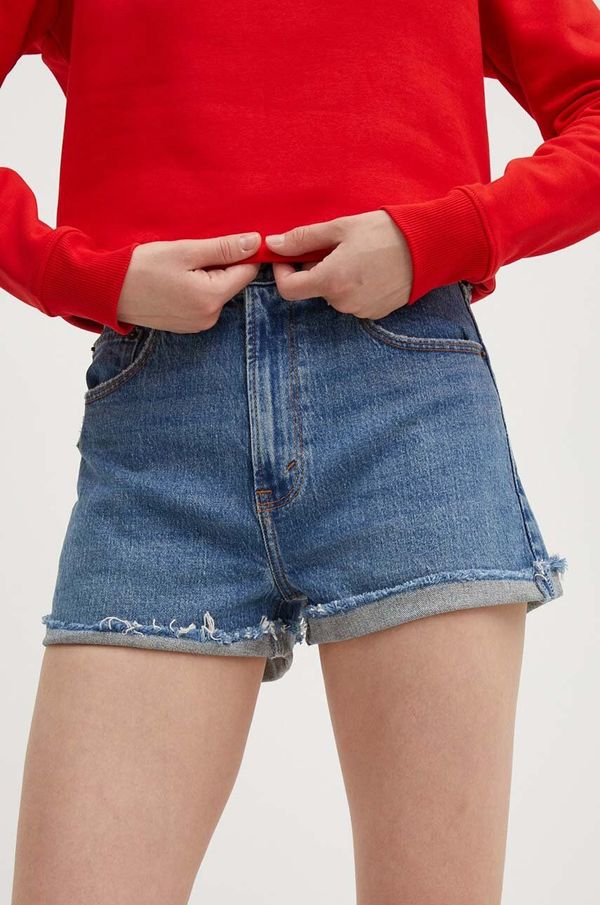 Abercrombie & Fitch Traper kratke hlače Abercrombie & Fitch za žene, bez uzorka, visoki struk