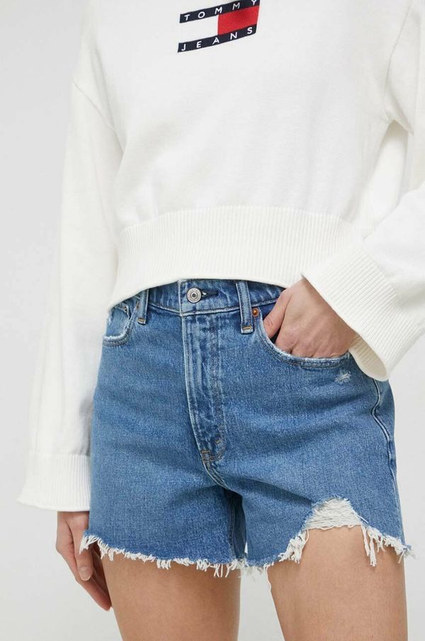 Abercrombie & Fitch Traper kratke hlače Abercrombie & Fitch za žene, glatki materijal, visoki struk