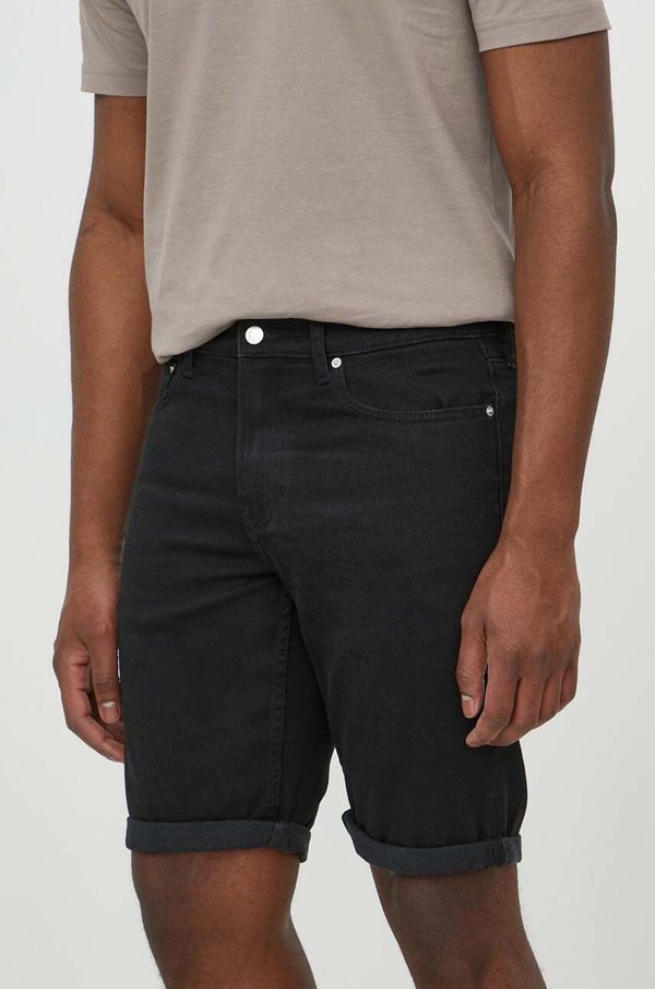 Calvin Klein Jeans Traper kratke hlače Calvin Klein Jeans za muškarce, boja: crna