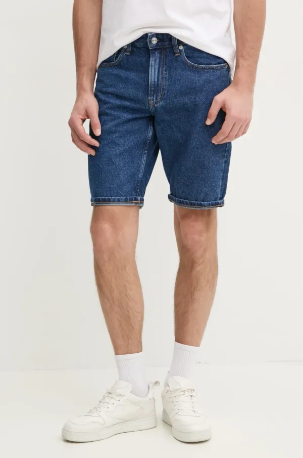 Calvin Klein Jeans Traper kratke hlače Calvin Klein Jeans za muškarce, boja: tamno plava, J30J327192