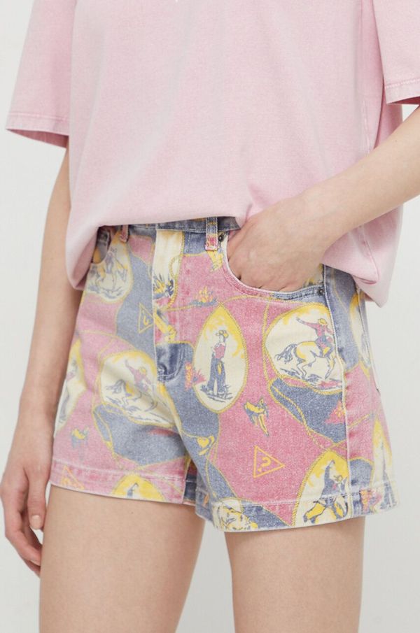 Guess Originals Traper kratke hlače Guess Originals za žene, s uzorkom, visoki struk