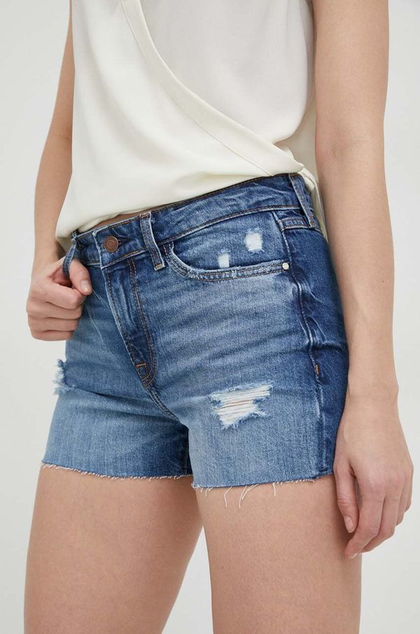 Guess Traper kratke hlače Guess za žene, glatki materijal, srednje visoki struk