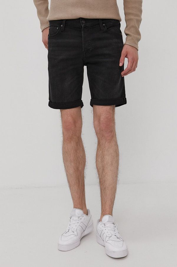 Jack & Jones Traper kratke hlače Jack & Jones za muškarce, boja: crna