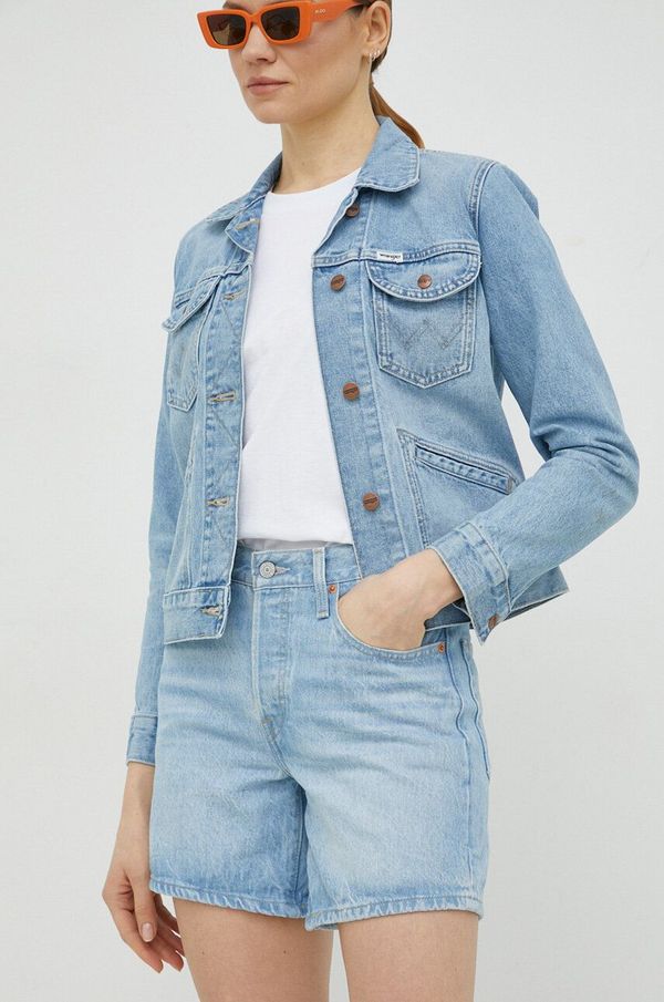 Levi's Traper kratke hlače Levi's za žene, glatki materijal, visoki struk, 29961.0034-LightIndig