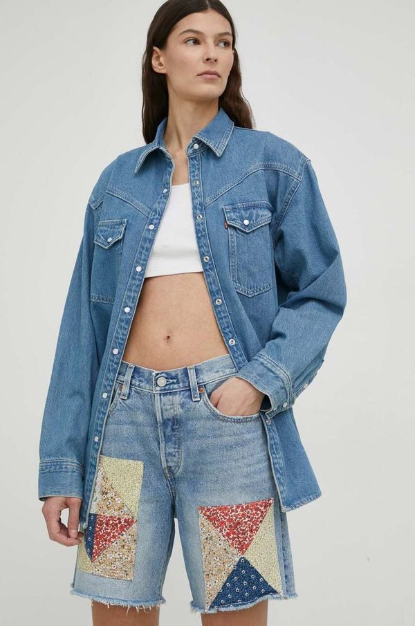 Levi's Traper kratke hlače Levi's za žene, s uzorkom, visoki struk
