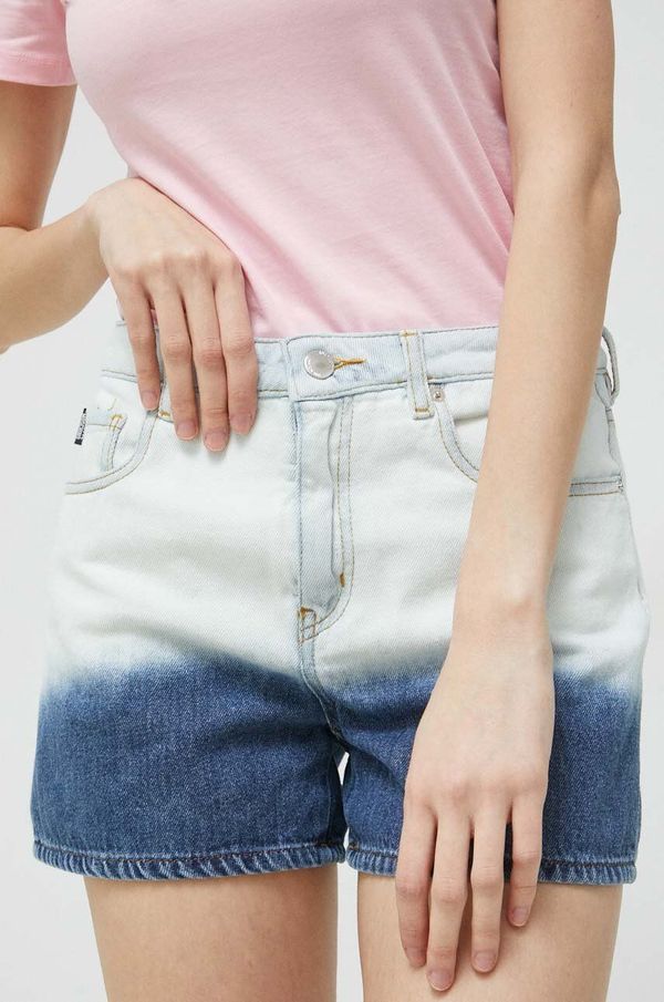 Love Moschino Traper kratke hlače Love Moschino za žene, s uzorkom, visoki struk