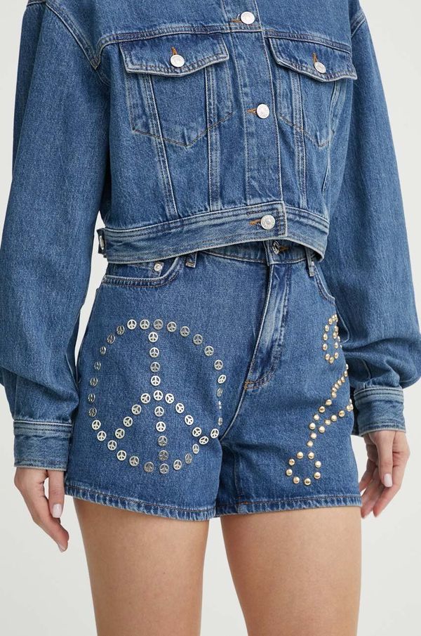 Moschino Jeans Traper kratke hlače Moschino Jeans za žene, s aplikacijom, visoki struk