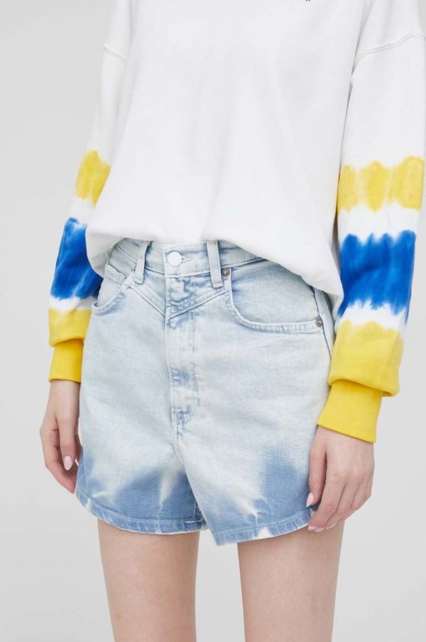 Pepe Jeans Traper kratke hlače Pepe Jeans Rachel Short Tie Dye za žene, s uzorkom, visoki struk