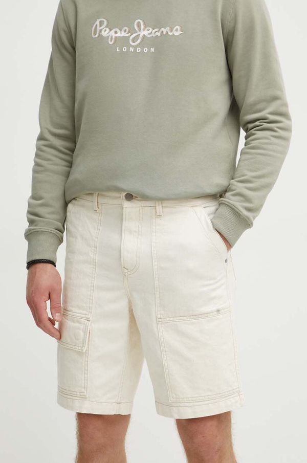 Pepe Jeans Traper kratke hlače Pepe Jeans RELAXED SHORT UTILITY COLOUR za muškarce, boja: bež, PM801121
