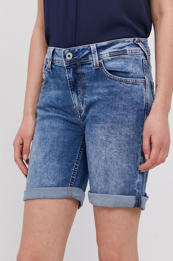 Pepe Jeans Traper kratke hlače Pepe Jeans za žene, boja: plava