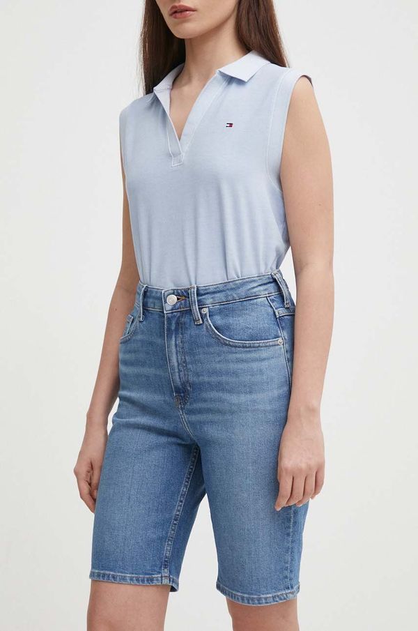 Tommy Hilfiger Traper kratke hlače Tommy Hilfiger za žene, bez uzorka, visoki struk, WW0WW41323