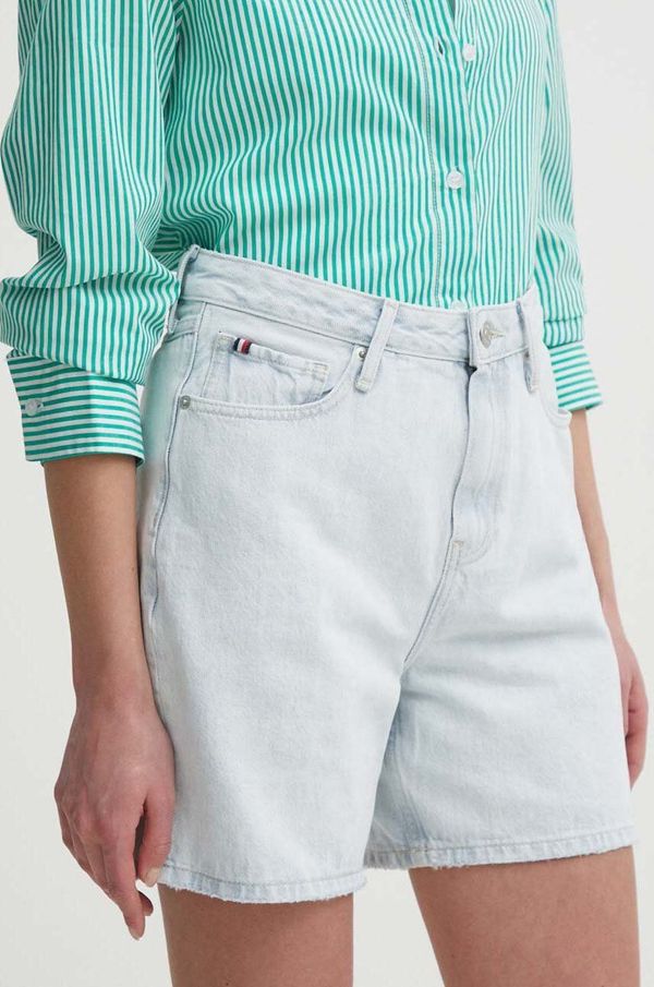 Tommy Hilfiger Traper kratke hlače Tommy Hilfiger za žene, bez uzorka, visoki struk, WW0WW41328
