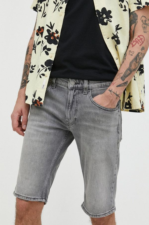 Tommy Jeans Traper kratke hlače Tommy Jeans Ronnie za muškarce, boja: siva