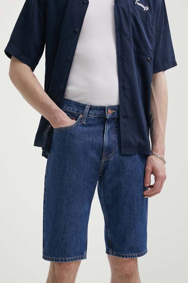 Tommy Jeans Traper kratke hlače Tommy Jeans za muškarce, boja: tamno plava, DM0DM18802