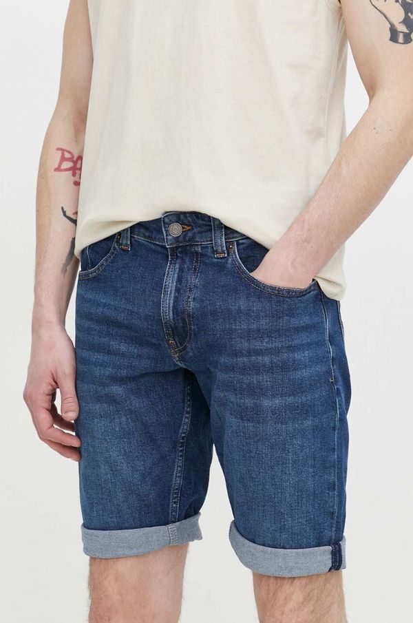 Tommy Jeans Traper kratke hlače Tommy Jeans za muškarce, boja: tamno plava