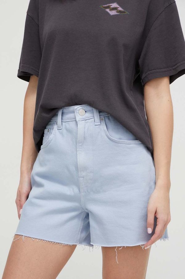 Tommy Jeans Traper kratke hlače Tommy Jeans za žene, bez uzorka, visoki struk