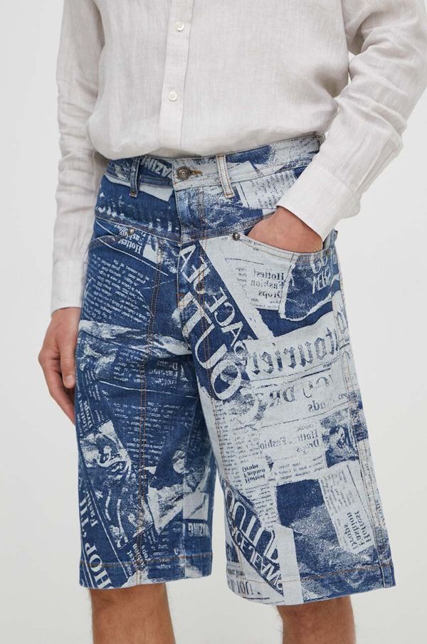 Versace Jeans Couture Traper kratke hlače Versace Jeans Couture za muškarce, boja: tamno plava, 76GAD51C DW074SS0