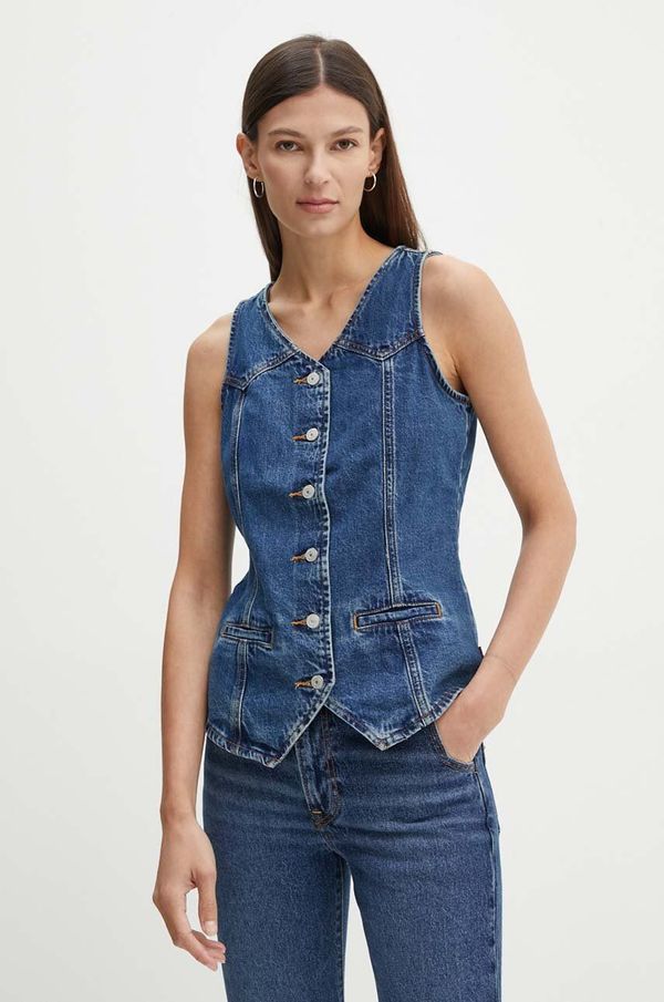 Levi's Traper prsluk Levi's boja: tamno plava, bez zakopčavanja, 000OH