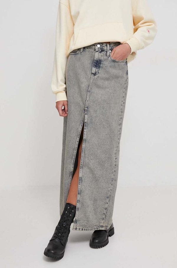 Calvin Klein Jeans Traper suknja Calvin Klein Jeans maxi, ravna