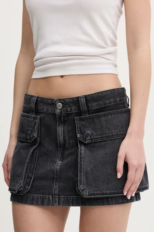 Diesel Traper suknja Diesel DE-TON SKIRT boja: siva, mini, pencil, A15784.007Z9