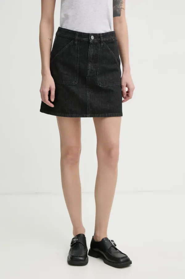 Filippa K Traper suknja Filippa K boja: crna, mini, širi se prema dolje, 31226