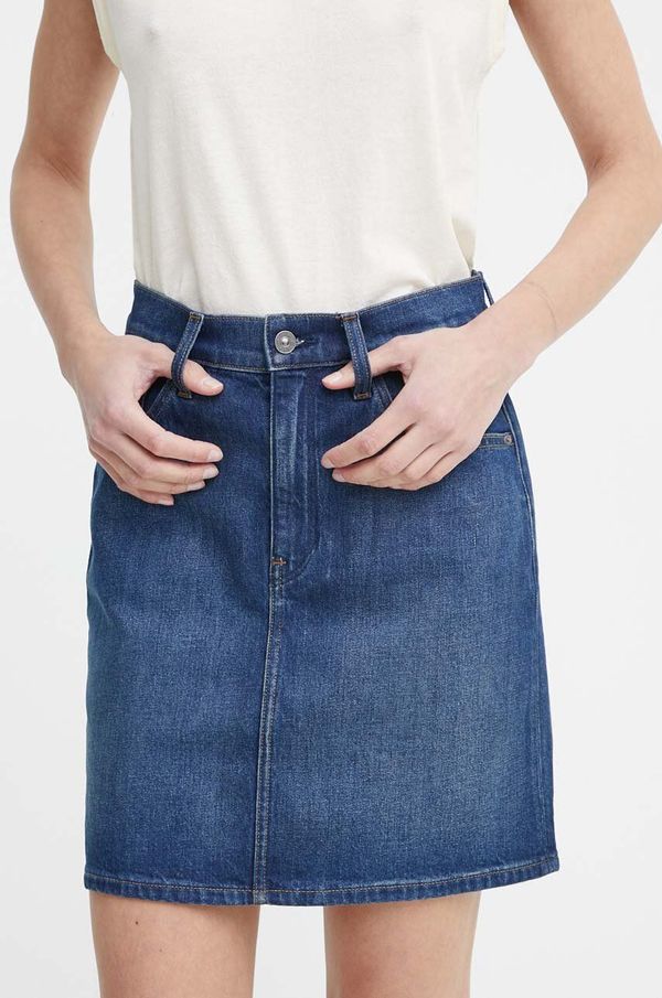 G-Star Raw Traper suknja G-Star Raw boja: tamno plava, mini, ravna