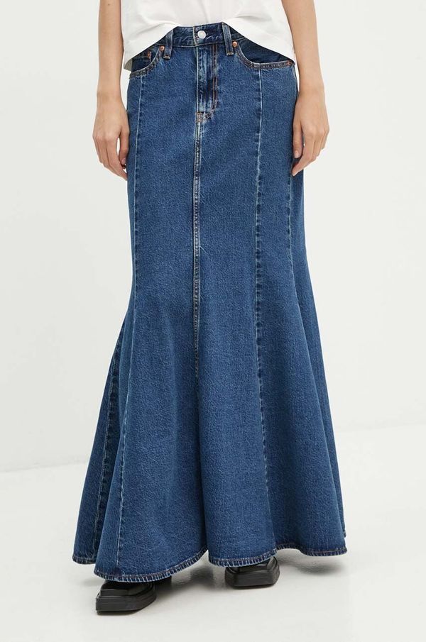Levi's Traper suknja Levi's boja: tamno plava, maxi, širi se prema dolje, A8726