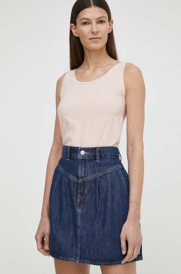 Levi's Traper suknja Levi's boja: tamno plava, mini, ravna