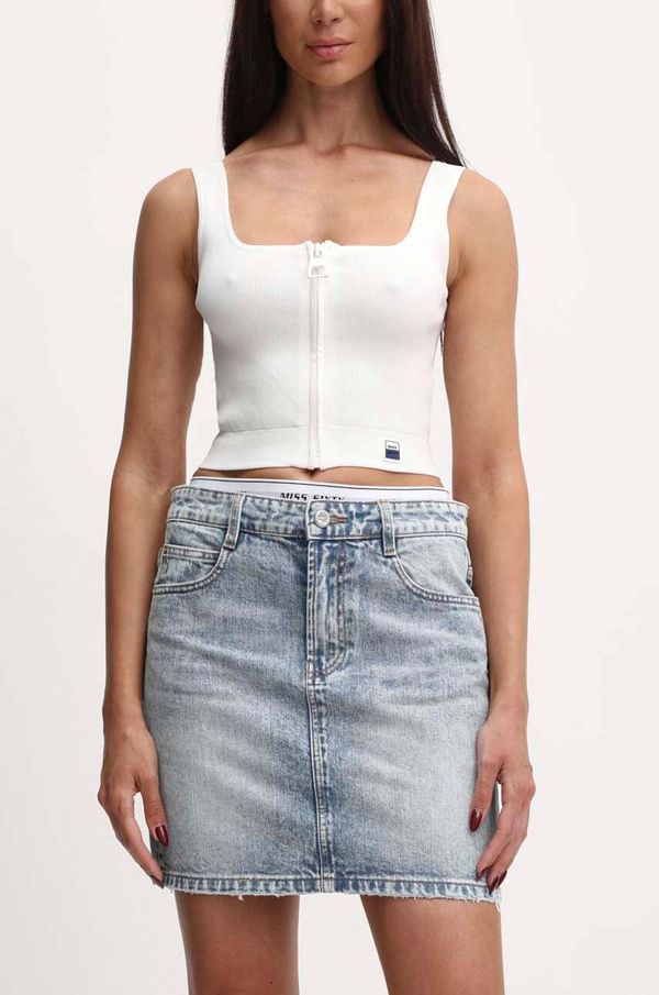 Miss Sixty Traper suknja Miss Sixty 6L2KJ0920000 KJ0920  DENIM S/SKIRT mini, ravna, 6L2KJ0920000